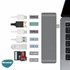Microsonic Type-C to HDTV Multifunction Adapter 7 Port Macbook 4K HDMI USB SD Kart Dişi Typ-C Dönüştücü Adaptör Kablo Gri 5