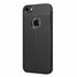 Microsonic Apple iPhone SE Kılıf Deri Dokulu Silikon Siyah 2
