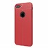 Microsonic Apple iPhone 7 Plus Kılıf Deri Dokulu Silikon Kırmızı 2