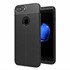 Microsonic Apple iPhone 8 Plus Kılıf Deri Dokulu Silikon Siyah 1