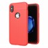 Microsonic Apple iPhone X Kılıf Deri Dokulu Silikon Kırmızı 1