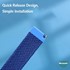 Microsonic Samsung Gear S3 Classic Kordon Medium Size 155mm Braided Solo Loop Band Koyu Yeşil 6