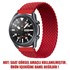 Microsonic Samsung Galaxy Watch Active 2 44mm Kordon Small Size 135mm Braided Solo Loop Band Kırmızı 2