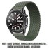 Microsonic Samsung Galaxy Watch 4 Classic 42mm Kordon Medium Size 155mm Braided Solo Loop Band Koyu Yeşil 2