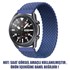 Microsonic Samsung Galaxy Watch 4 Classic 46mm Kordon Small Size 135mm Braided Solo Loop Band Lacivert 2