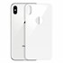 Microsonic Apple iPhone X Tam Kaplayan Arka Temperli Cam Ekran koruyucu Kırılmaz Film Beyaz 1