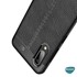 Microsonic Samsung Galaxy A02 Kılıf Deri Dokulu Silikon Lacivert 3