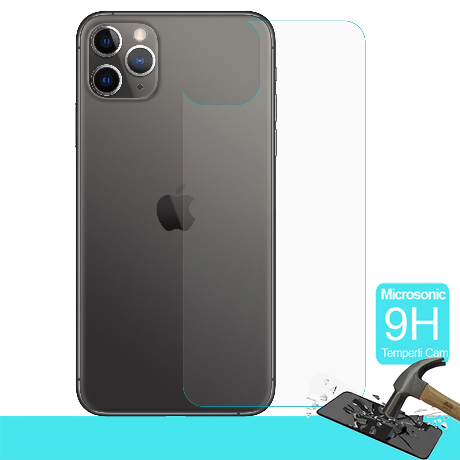 Microsonic Apple iPhone 11 Pro Max 6 5 Arka Temperli Cam Ekran Koruyucu