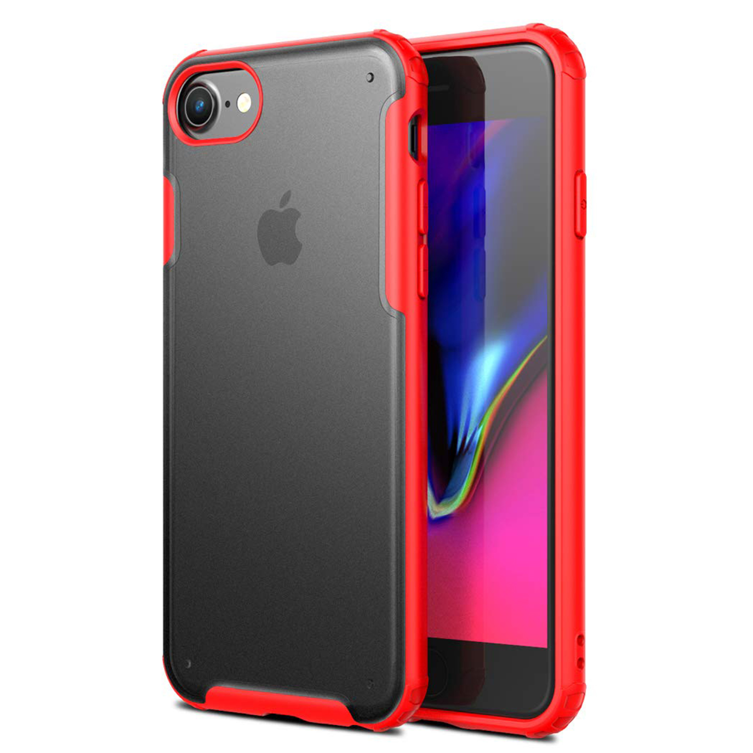 Microsonic Apple iPhone 6 Kılıf Frosted Frame Kırmızı
