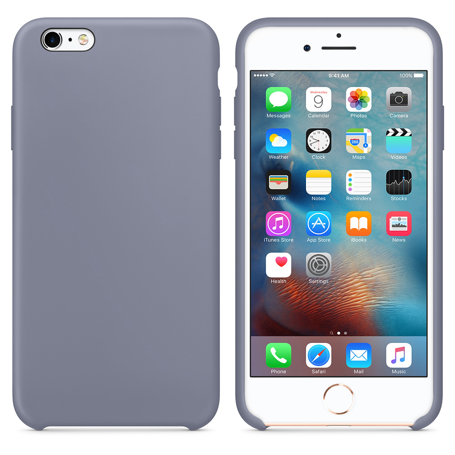 Microsonic Apple iPhone 6S Plus Kılıf Liquid Lansman Silikon Lavanta Grisi