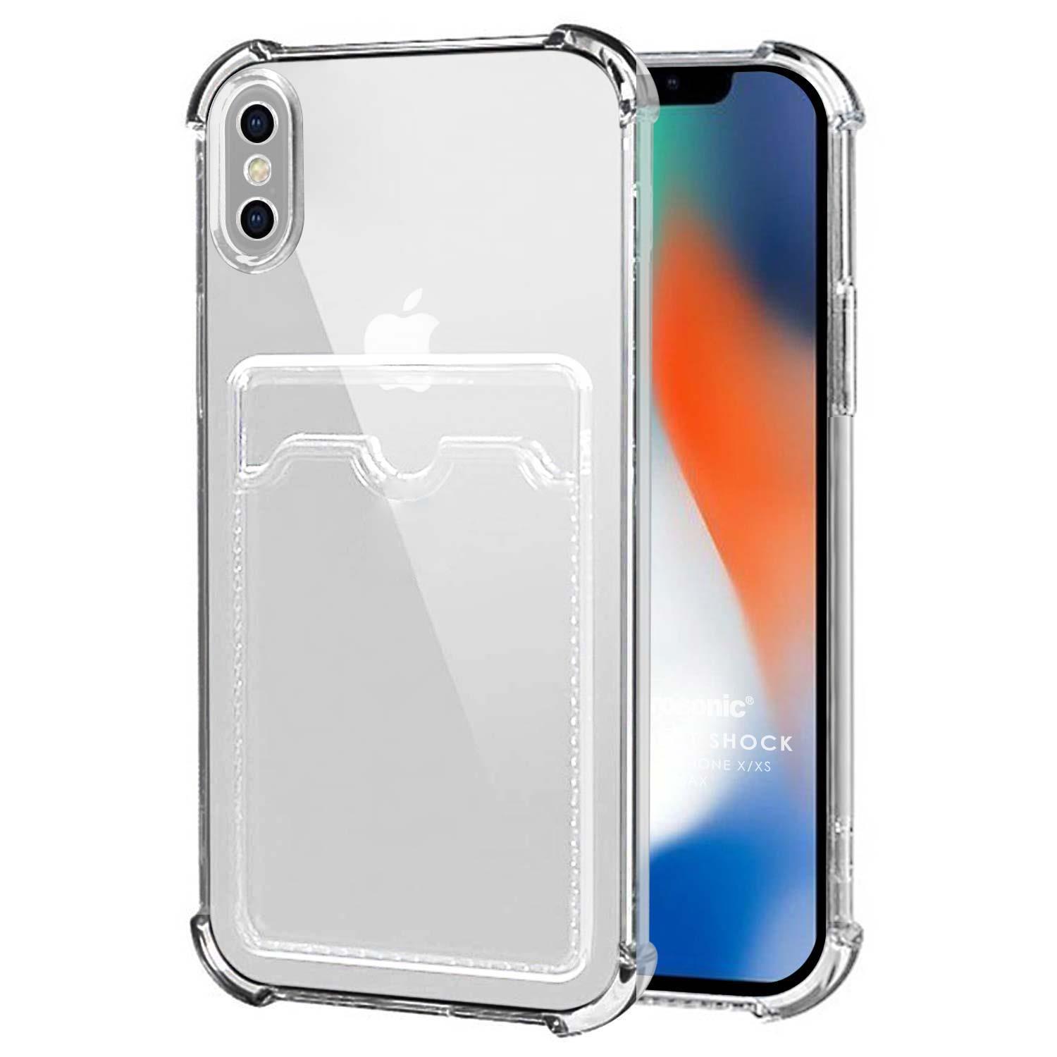 Microsonic Apple iPhone X Card Slot Shock Kılıf Şeffaf