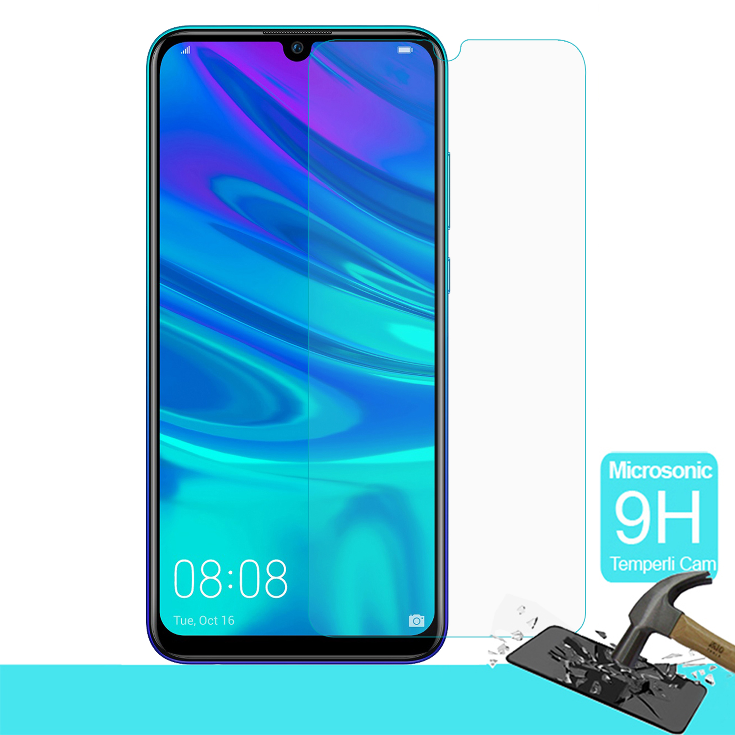 Microsonic Huawei P Smart 2019 Temperli Cam Ekran Koruyucu