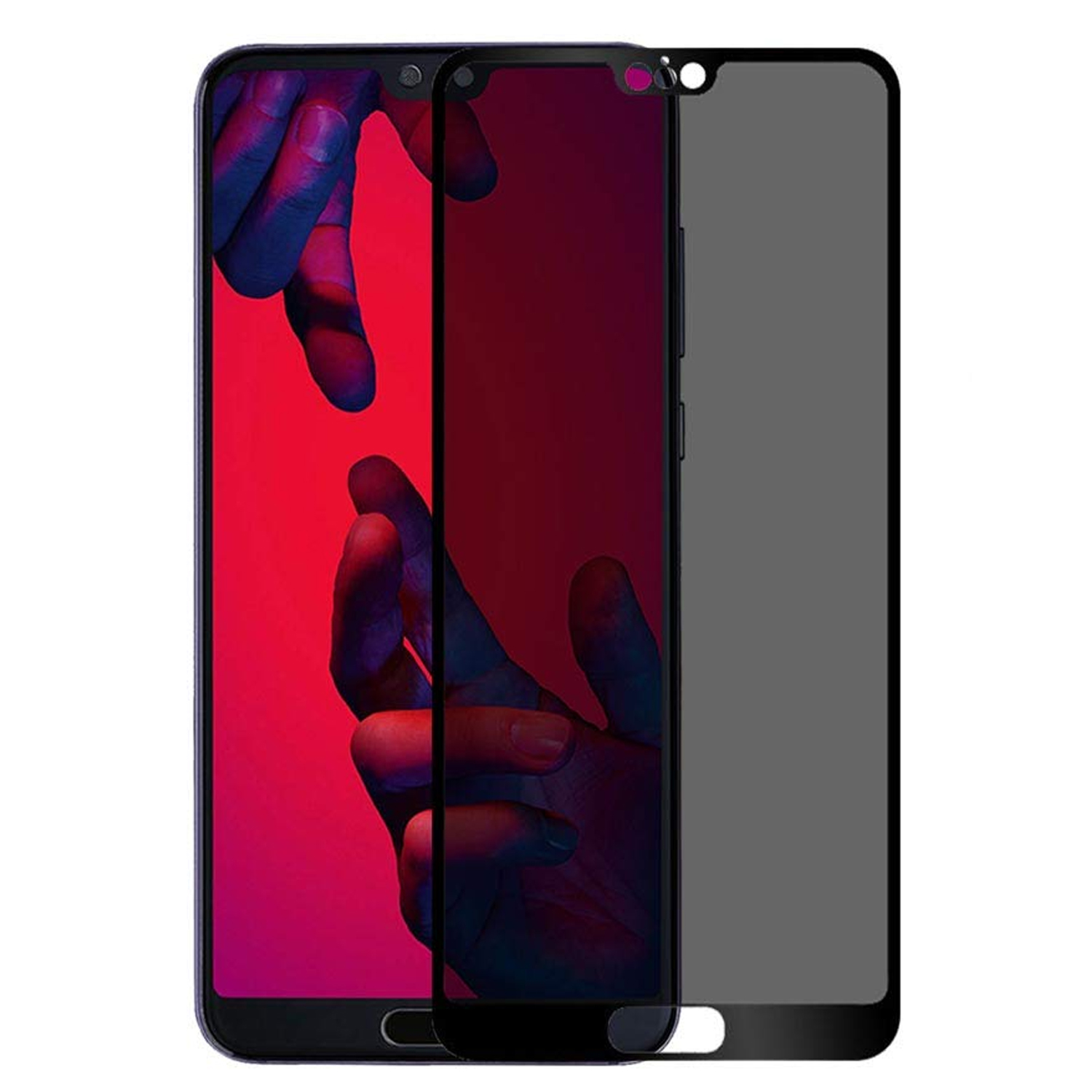 Microsonic Huawei P20 Pro Privacy 5D Gizlilik Filtreli Cam Ekran Koruyucu Siyah