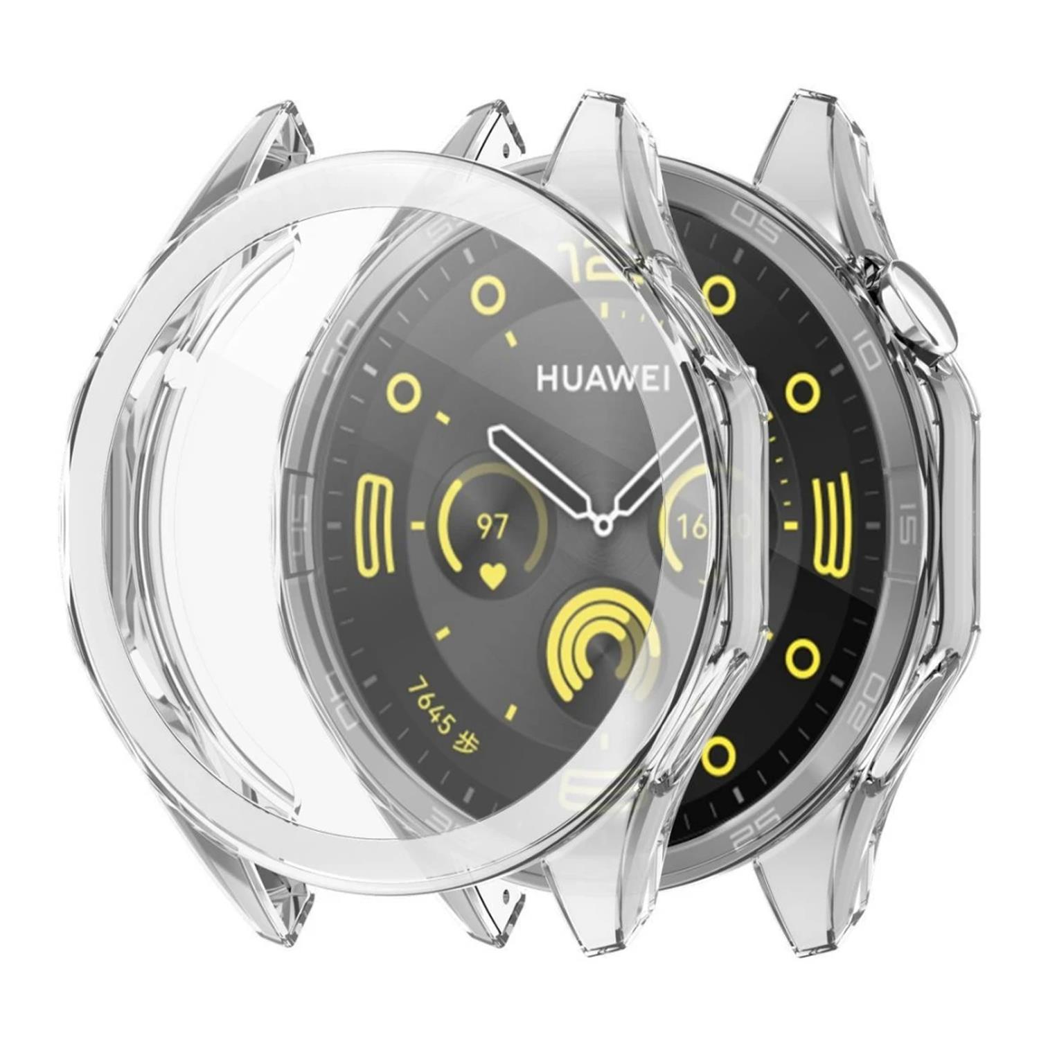 Microsonic Huawei Watch GT4 46mm Kılıf 360 Full Round Soft Silicone Şeffaf