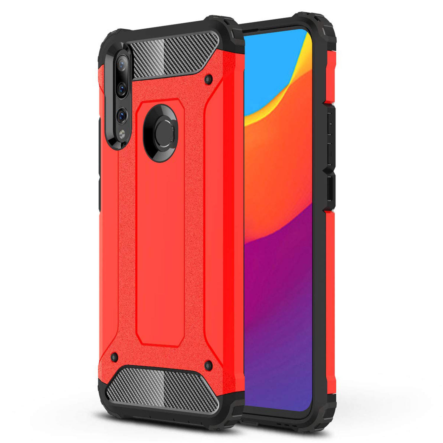 Microsonic Huawei Y9 Prime 2019 Kılıf Rugged Armor Kırmızı