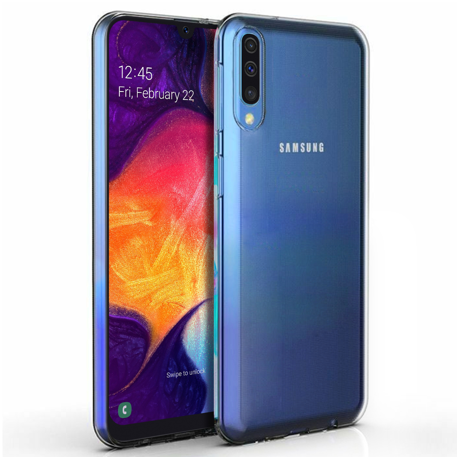 Microsonic Samsung Galaxy A50 Kılıf Transparent Soft Beyaz