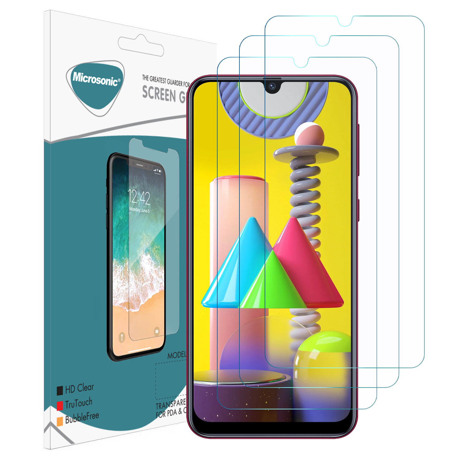 Microsonic Samsung Galaxy M31 Ekran Koruyucu Nano Cam 3 lü Paket