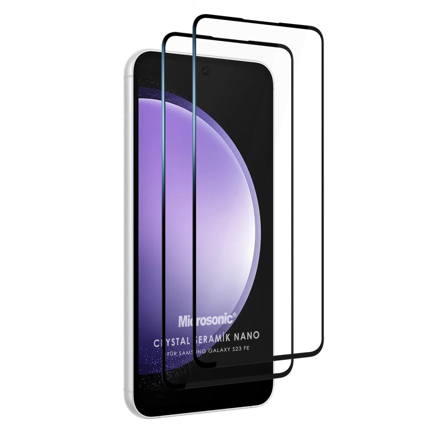 Microsonic Samsung Galaxy S23 FE Crystal Seramik Nano Ekran Koruyucu Siyah 2 Adet