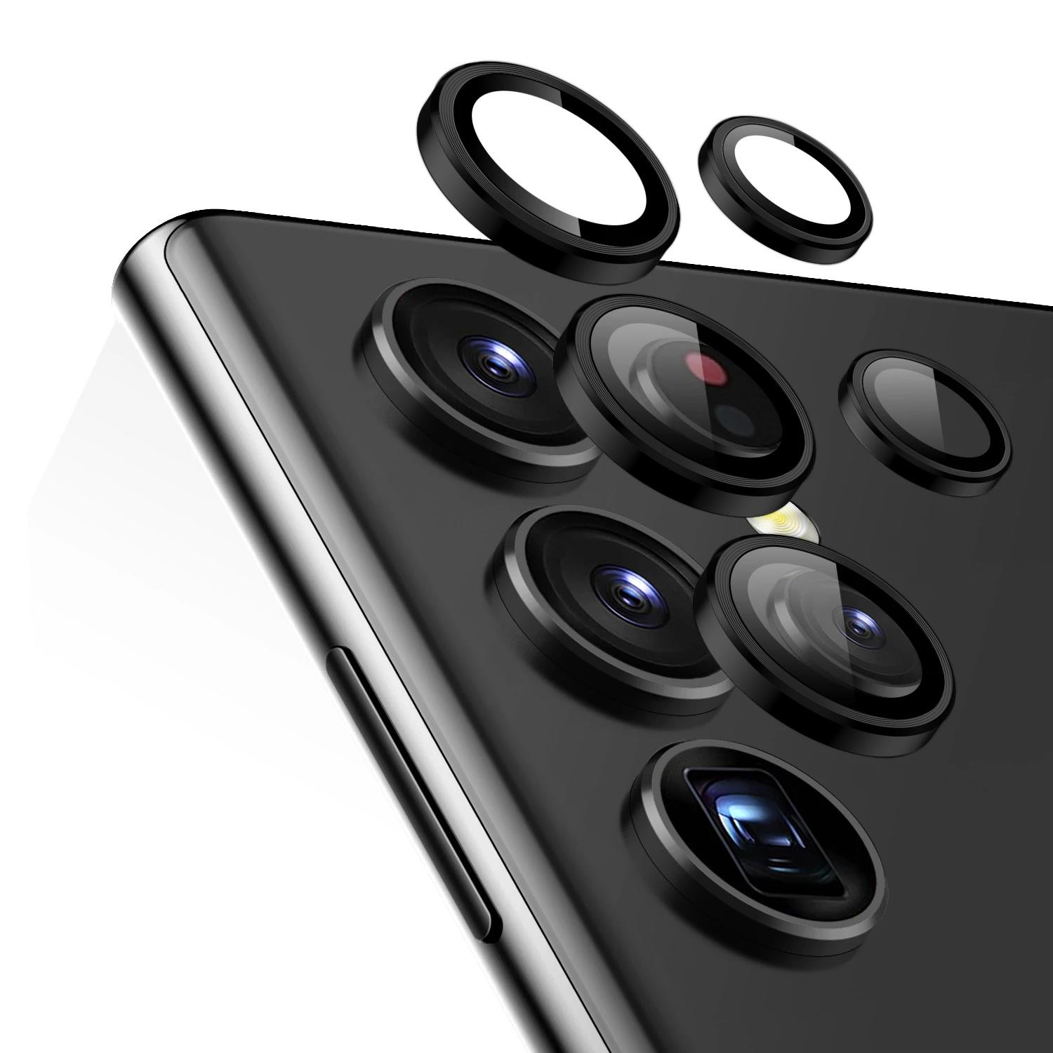 Microsonic Samsung Galaxy S24 Ultra Tekli Kamera Lens Koruma Camı Siyah