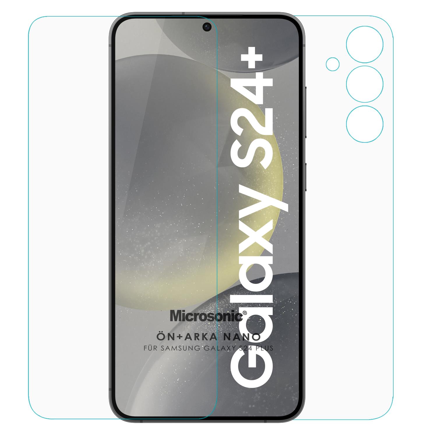Microsonic Samsung Galaxy S24 Plus Ön Arka Nano Cam Ekran Koruyucu