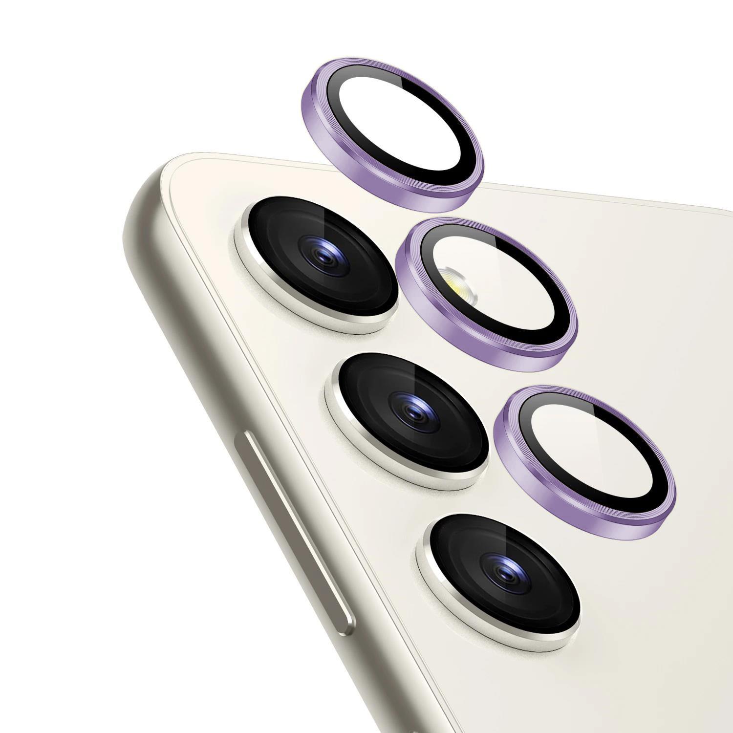 Microsonic Samsung Galaxy S24 Tekli Kamera Lens Koruma Camı Lila
