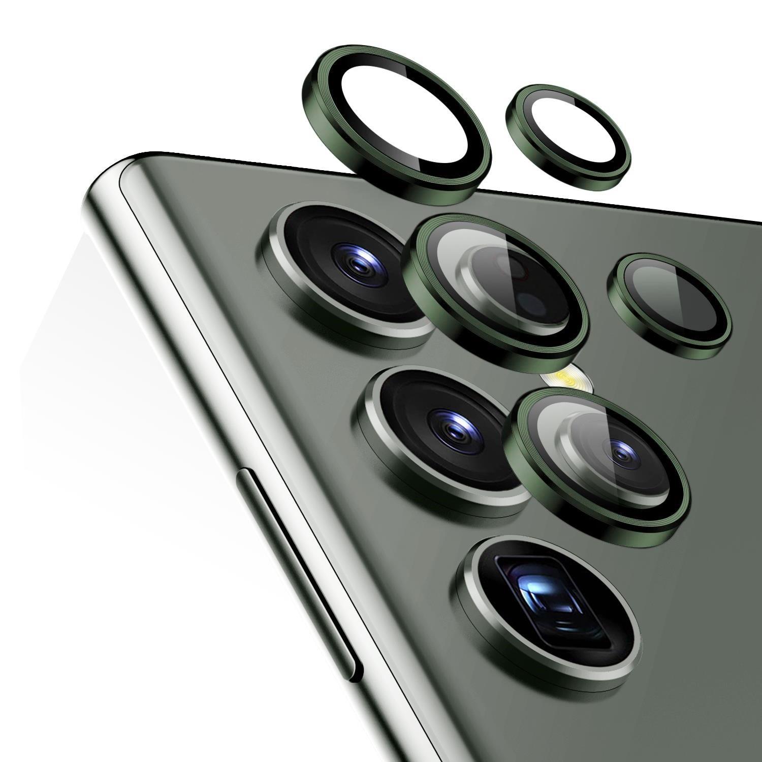 Microsonic Samsung Galaxy S24 Ultra Tekli Kamera Lens Koruma Camı Koyu Yeşil