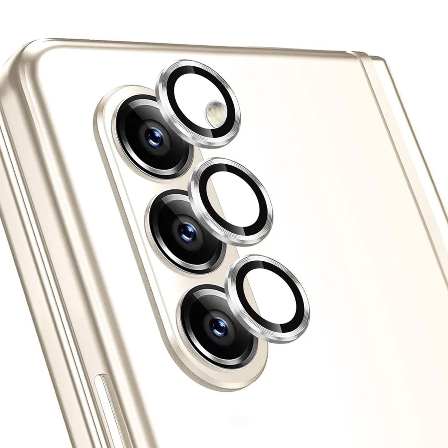 Microsonic Samsung Galaxy Z Fold 5 Tekli Kamera Lens Koruma Camı Gümüş
