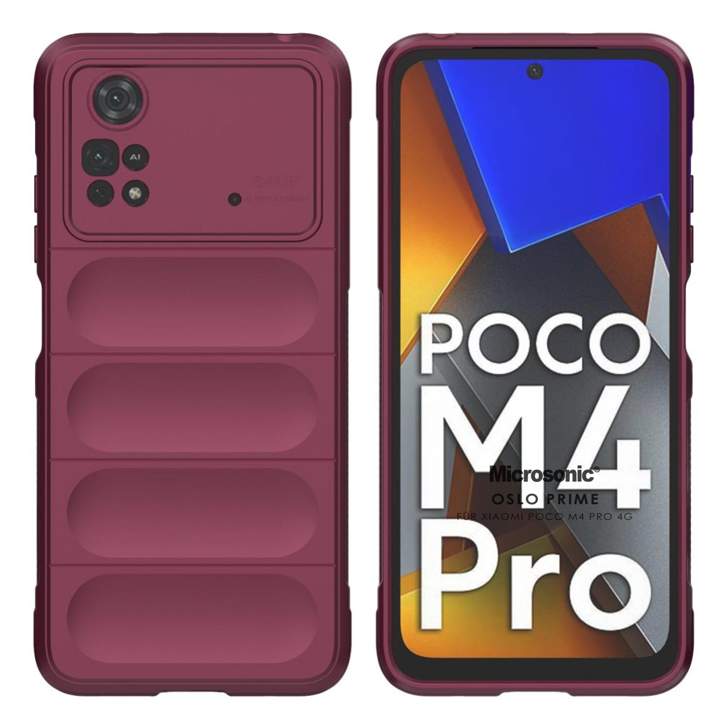 Microsonic Xiaomi Poco M4 Pro 4G Kılıf Oslo Prime Bordo
