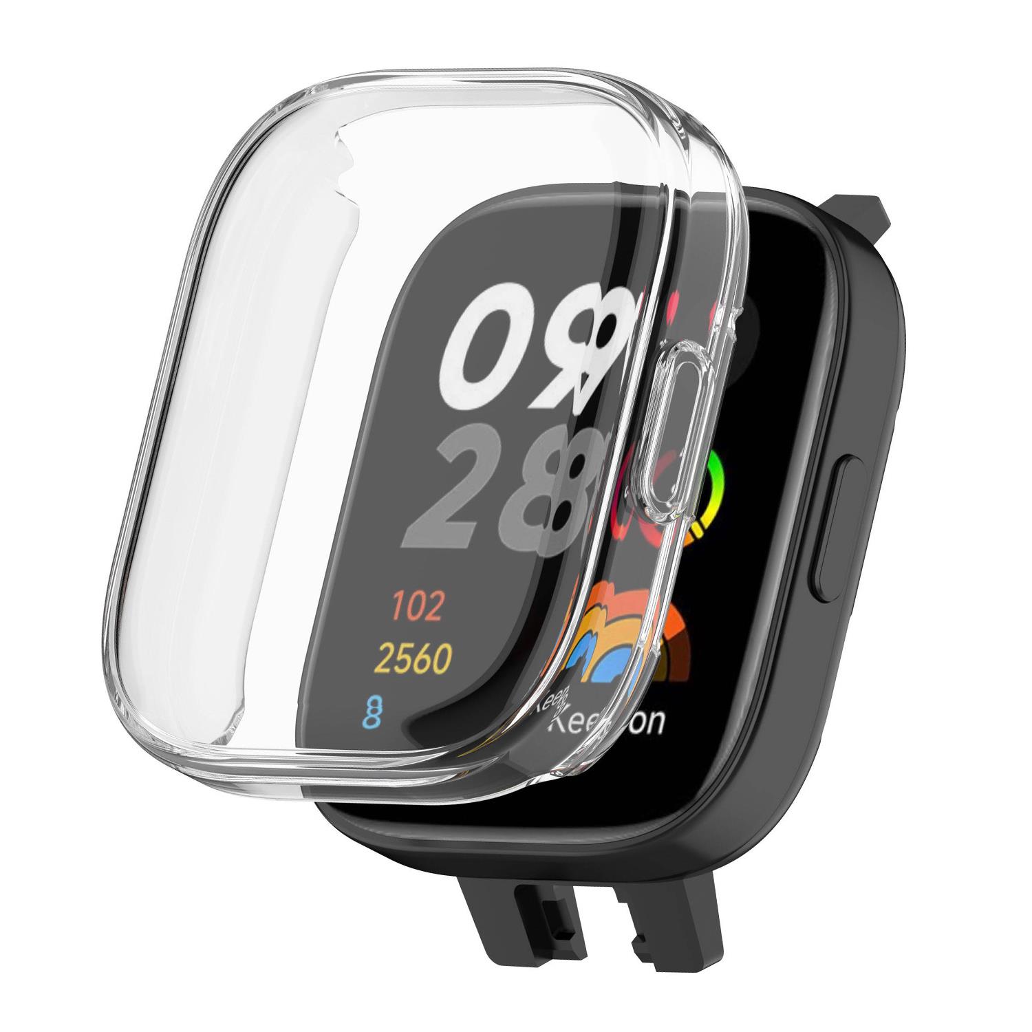 Microsonic Xiaomi Redmi Watch 3 Active Kılıf 360 Full Round Soft Silicone Şeffaf