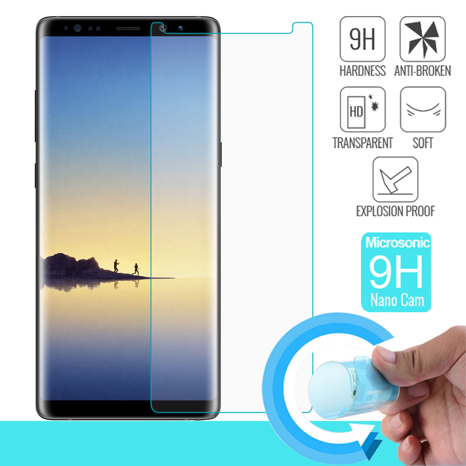 Microsonic Samsung Galaxy Note 8 Nano Cam Ekran koruyucu Kırılmaz film