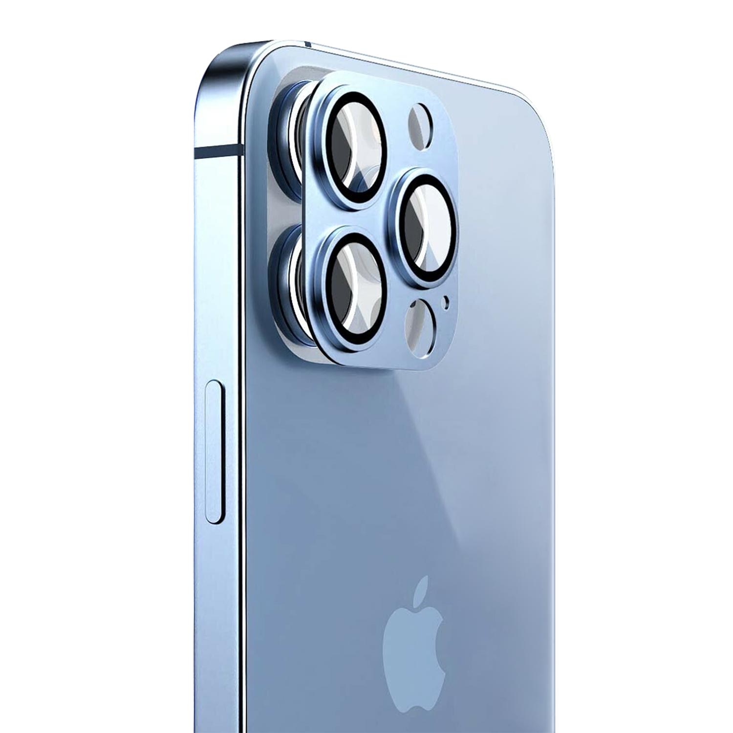 Microsonic Apple iPhone 13 Pro Kamera Lens Koruma Camı V2 Mavi