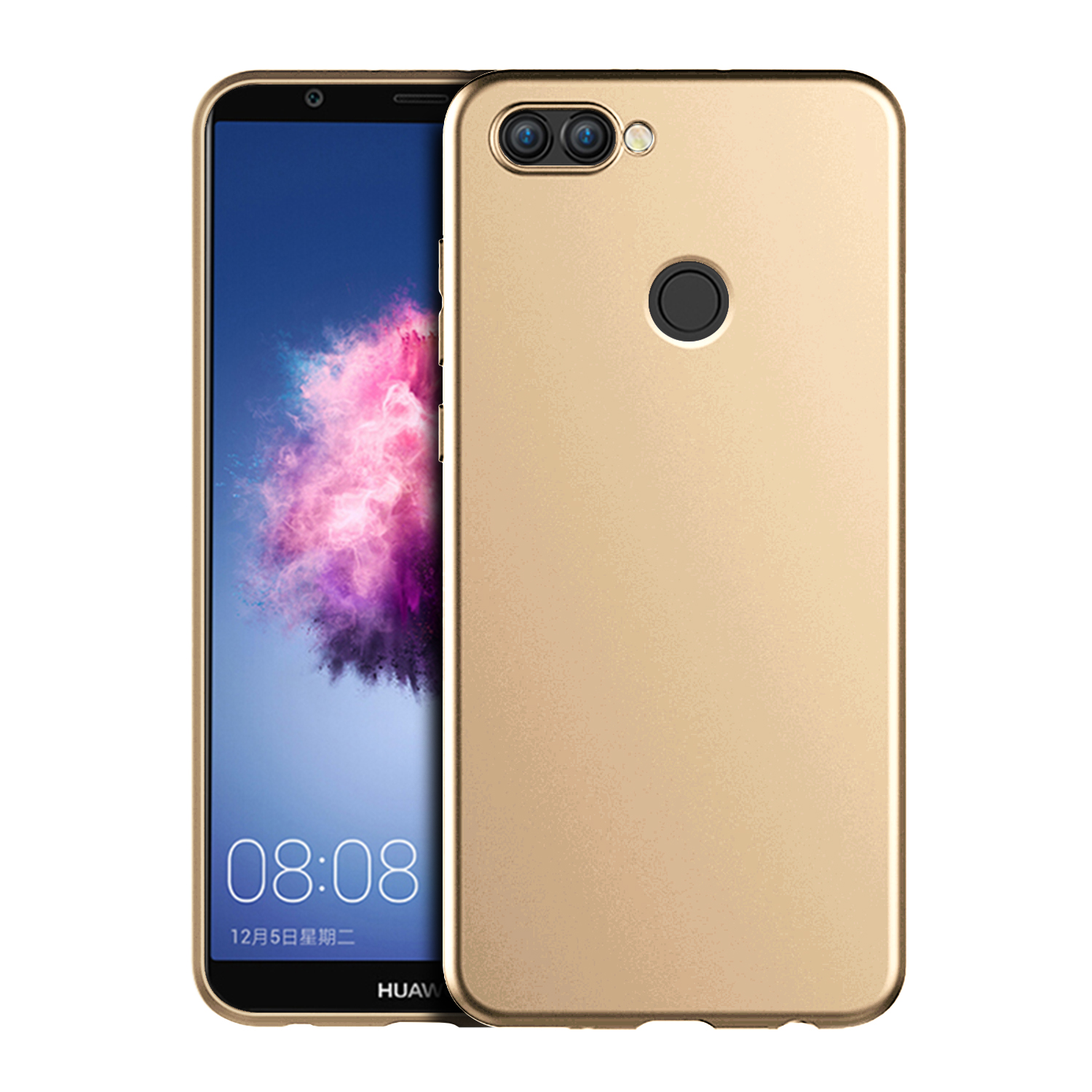 Microsonic Matte Silicone Huawei P Smart Kılıf Gold