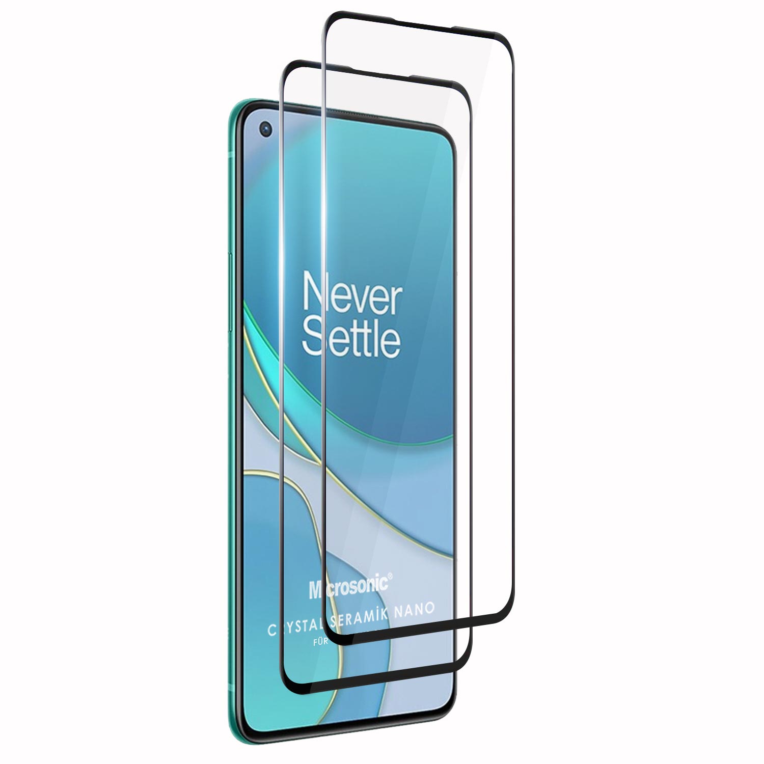 Microsonic OnePlus 8T Crystal Seramik Nano Ekran Koruyucu Siyah 2 Adet