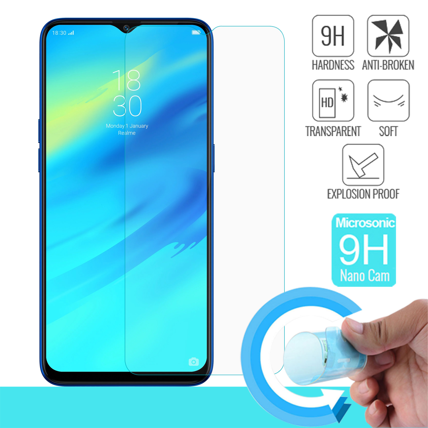 Microsonic Oppo R15x Nano Cam Ekran koruyucu Microsonic Oppo R15x Nano Cam Ekran koruyucu