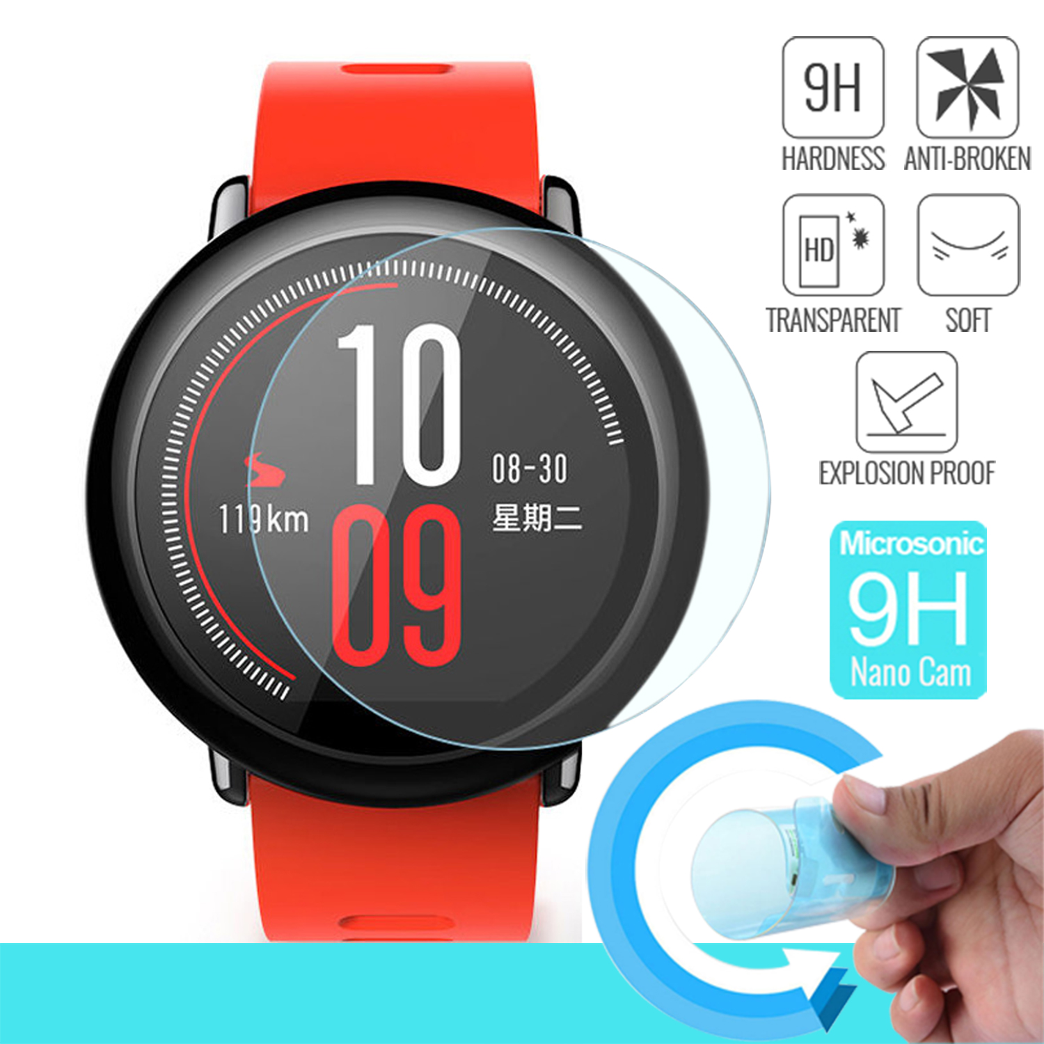 Microsonic Xiaomi Amazfit Pace Nano Cam Ekran koruyucu Kırılmaz film