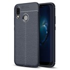 Microsonic Huawei P20 Lite Kılıf Deri Dokulu Silikon Lacivert