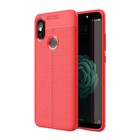 Microsonic Xiaomi Redmi S2 Kılıf Deri Dokulu Silikon Kırmızı