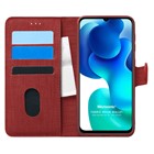 Microsonic Xiaomi Mi 10 Lite Zoom Kılıf Fabric Book Wallet Kırmızı