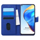 Microsonic Xiaomi Mi 10T Pro Kılıf Fabric Book Wallet Lacivert