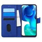 Microsonic Xiaomi Mi 10 Lite Kılıf Fabric Book Wallet Lacivert