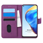 Microsonic Xiaomi Mi 10T Pro Kılıf Fabric Book Wallet Mor