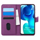 Microsonic Xiaomi Mi 10 Lite Zoom Kılıf Fabric Book Wallet Mor