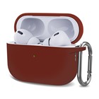 Microsonic AirPods Pro 2 Nesil Kılıf Askılı Mat Silikon Bordo