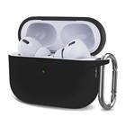 Microsonic AirPods Pro 2 Nesil Kılıf Askılı Mat Silikon Siyah