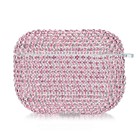 Microsonic Airpods 4 Nesil ANC Kılıf Diamond Swarovski Görünümlü Taşlı Pembe