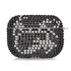 Microsonic Airpods 4 Nesil ANC Kılıf Diamond Swarovski Görünümlü Taşlı Siyah