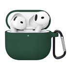 Microsonic Airpods 4 Nesil ANC Liquid Silicone Lansman Koyu Yeşil