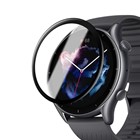 Microsonic Amazfit GTR 3 Pro Tam Kaplayan Nano Cam Ekran Koruyucu Siyah