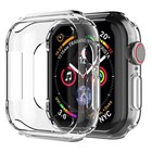 Microsonic Apple Watch Series 5 44mm Kılıf 360 Full Round Soft Silicone Şeffaf