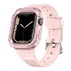 Microsonic Apple Watch 8 45mm Kordon Dual Apex Resist Pembe